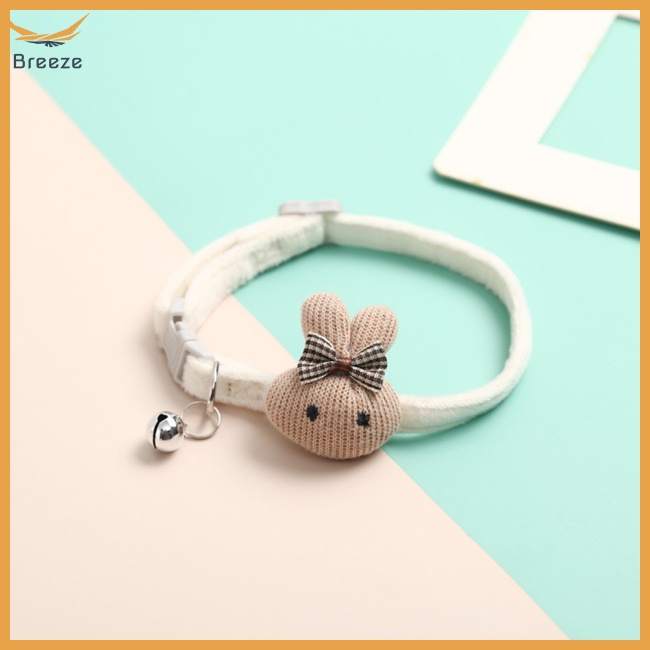 Vòng Cổ Thú Cưng Gắn Chuông Hình Thỏ Hoạt Hình Có Thể Điều Chỉnh Kích Thước