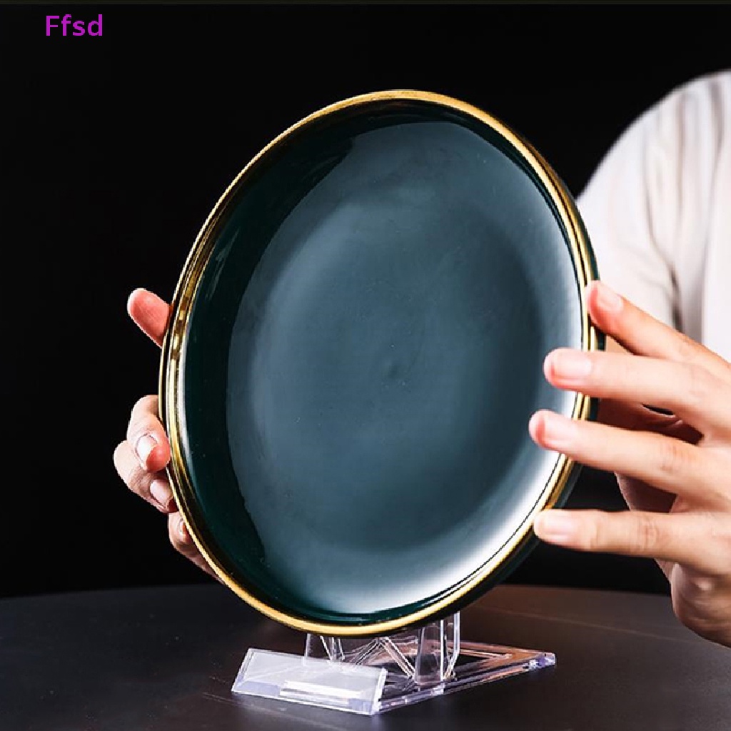 1 Giá Đỡ Trưng Bày Đĩa Ảnh / Điện Thoại Bằng Nhựa Tùy Chỉnh Tiện Dụng