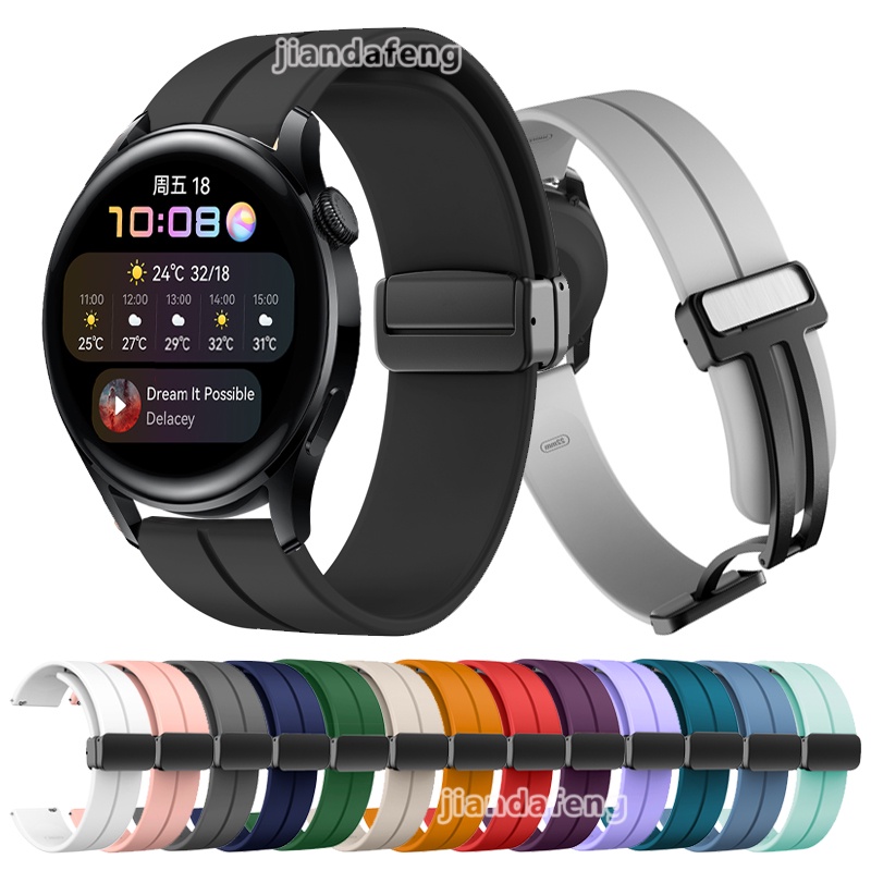 Dây Đeo Khóa Nam Châm Hình Chữ D Cho Đồng Hồ Thông Minh Huawei Watch 3 Pro
