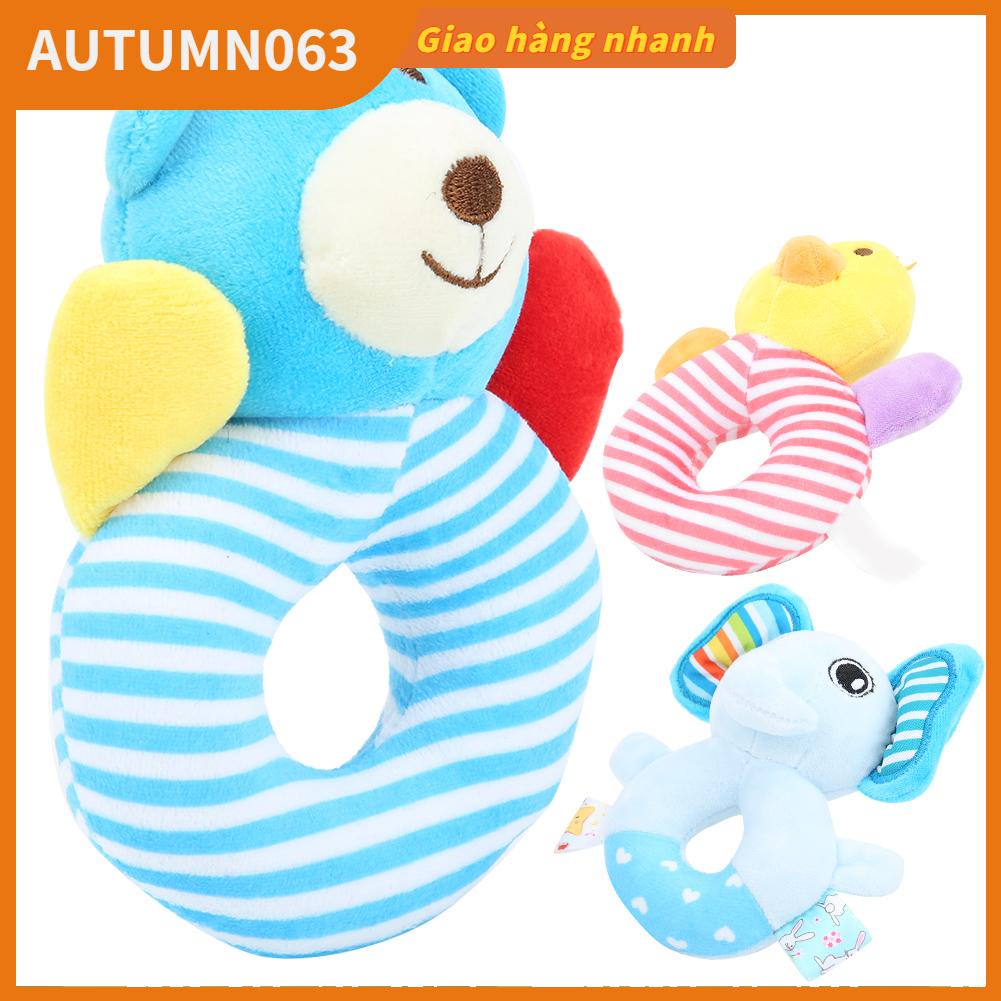 Autumn063 Hand‑Crank Đồ chơi sang trọng Giáo dục xếp hình lục lạc cho trẻ mới biết đi Quà tặng em dễ chịu