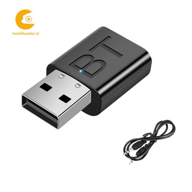 Usb Nhận Tín Hiệu Âm Thanh Bluetooth 5.0 Mini 3.5MM Có Đèn LED 2 Trong 1 Cho Xe Hơi