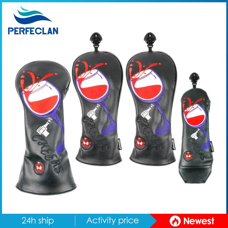 Set 4 Vỏ Bọc Đầu Gậy Đánh Golf Bằng PU Có Thể Thay Đổi Được