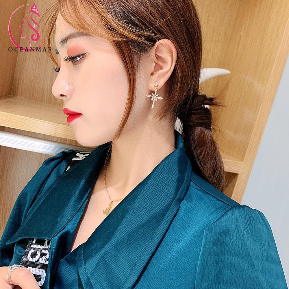 Khuyên Tai Nữ Trang Tạo Hình Chữ Thập Độc Đáo