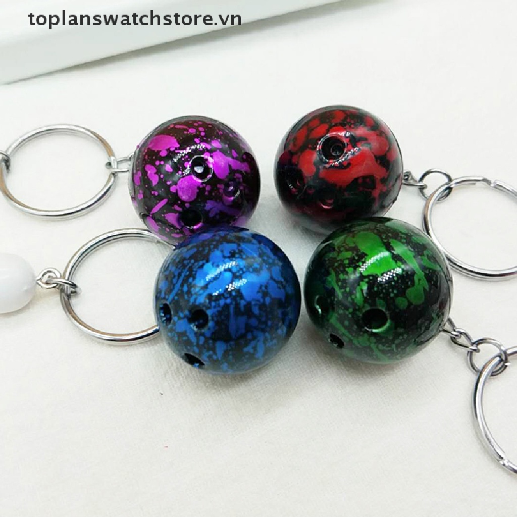 Móc Khóa Kim Loại Hình Bowling Thời Trang