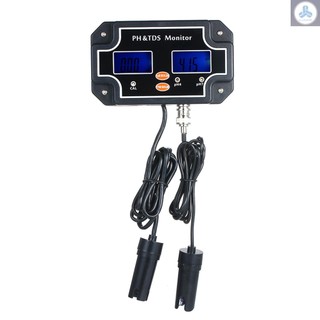 2 in 1 water quality tester ph/tds meter waterproof double display tester black eu plug ph/tds-2683