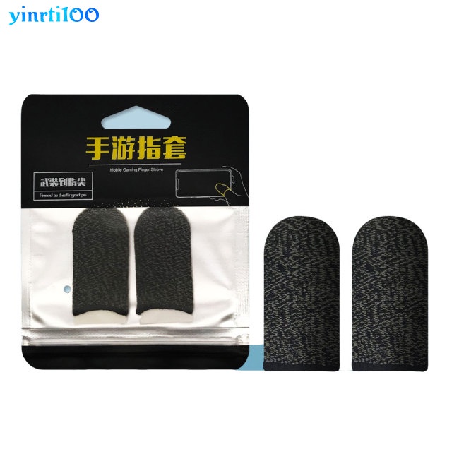 1 Cặp Ống Bọc Ngón Tay Chơi Game Yinrti 18-pin Bằng Sợi Đồng Siêu Mỏng Thoáng Khí