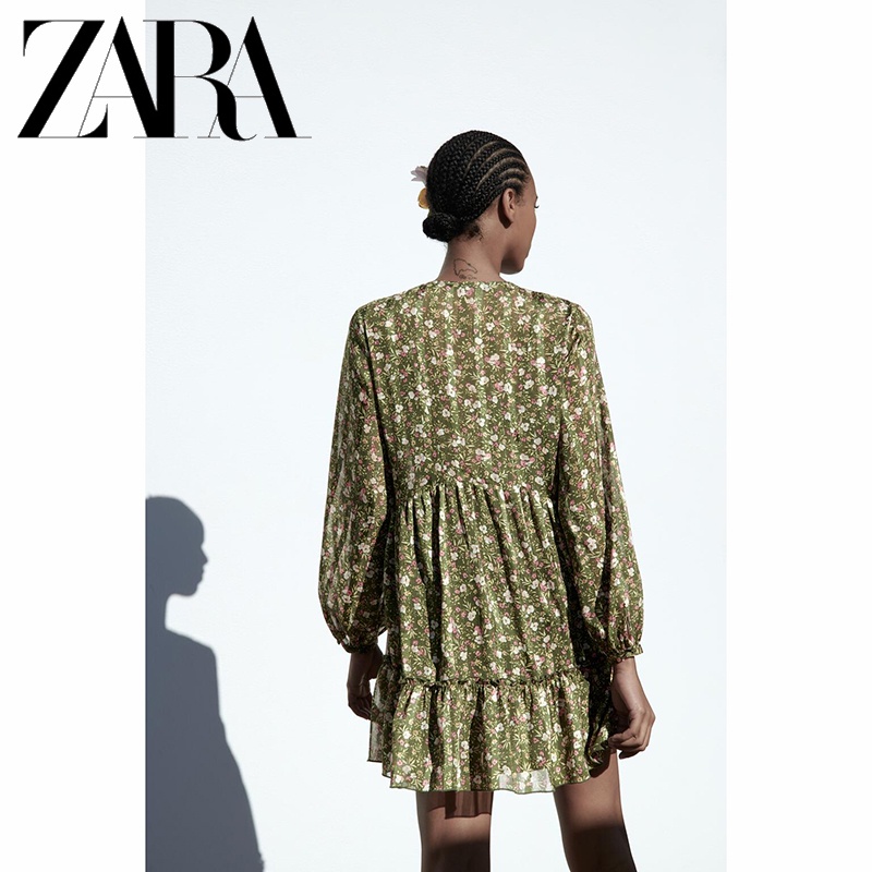 Zara Đầm In Hoa Thời Trang Dành Cho Nữ