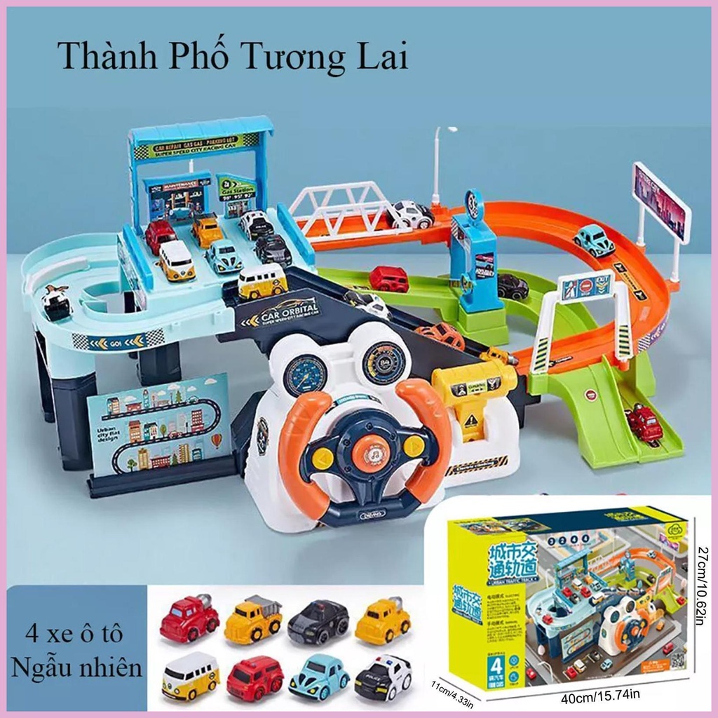 Bộ Đồ Chơi Đường Ray Xe Lửa Mini Nhiều Màu Sắc Dành Cho Trẻ Em 3-5 Tuổi
