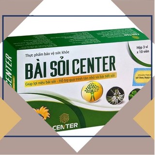 Viên uống Bài sỏi Center, hỗ trợ quá trình tán nhỏ và bài tiết sỏi thận, sỏi mật, bàng quang hộp 30v