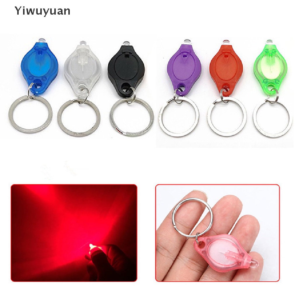 < Yiwuyuan > Móc Khóa Đèn Pin LED Mini Dùng Khi Đi Cắm Trại Khẩn Cấp
