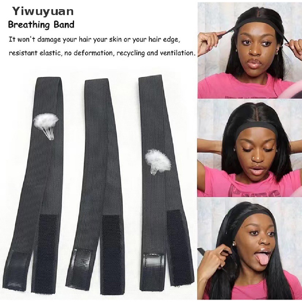 < Yiwuyuan > Băng Đô Thun Đội Tóc Giả Co Giãn Có Thể Điều Chỉnh Với Băng Quấn Ma Thuật