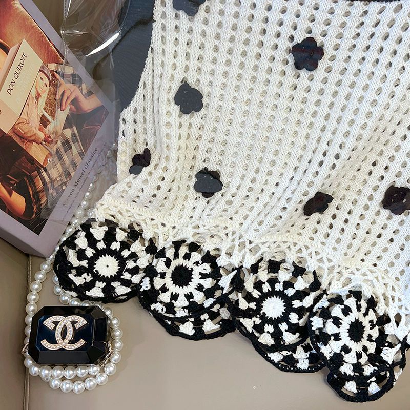 Áo Dệt Kim Sát Nách Thêu Hoa Hồng Thời Trang Mùa Hè 2022 Cho Nữ