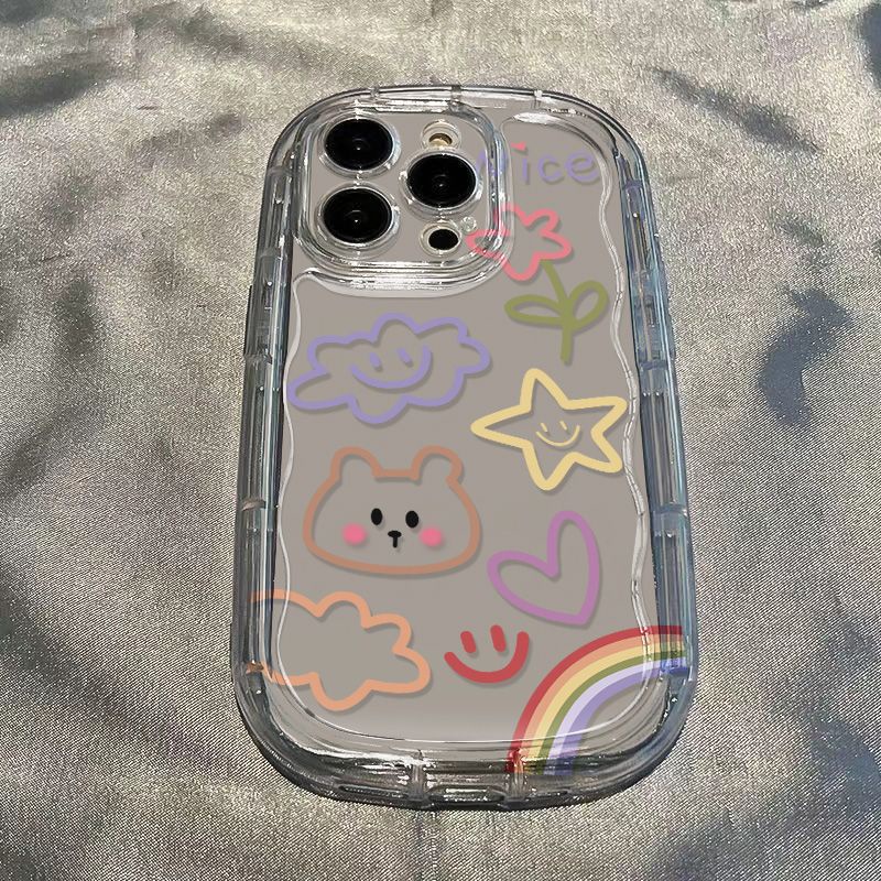 ✅Ốp Điện Thoại Mềm Trong Suốt Chống Sốc In Họa Tiết Graffiti Cho Iphone 13 8pxr / / 11127 promax 14 / xs CT8N