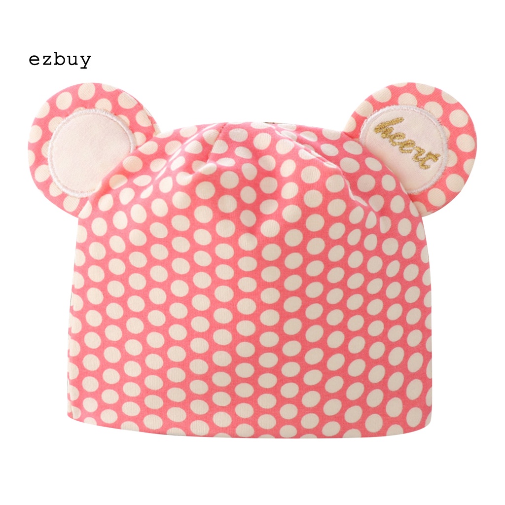 Mũ Beanie Thiết Kế Tai Hoạt Hình Thân Thiện Với Da Cho Bé Sơ Sinh