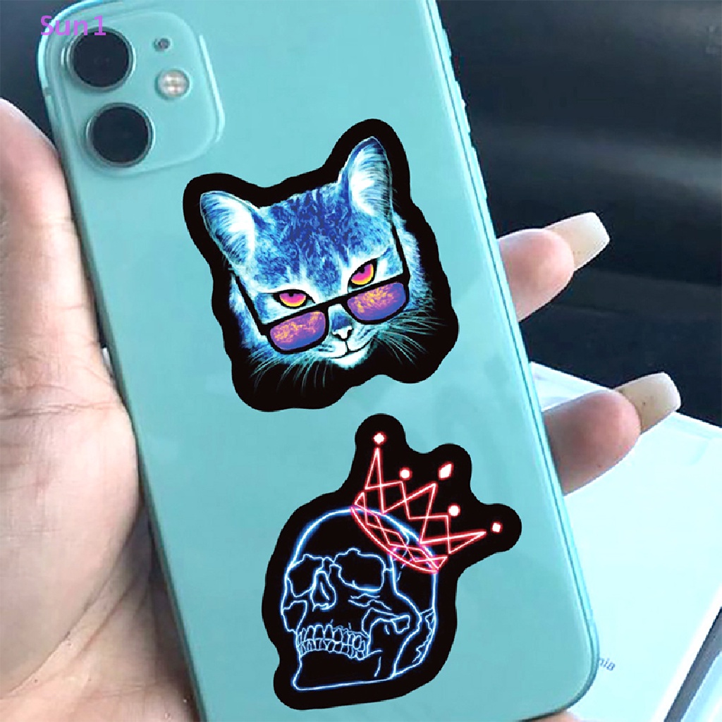 Set 1 &gt; 100 Miếng Dán Hoạt Hình Trang Trí Laptop Hành Lý Xe Máy