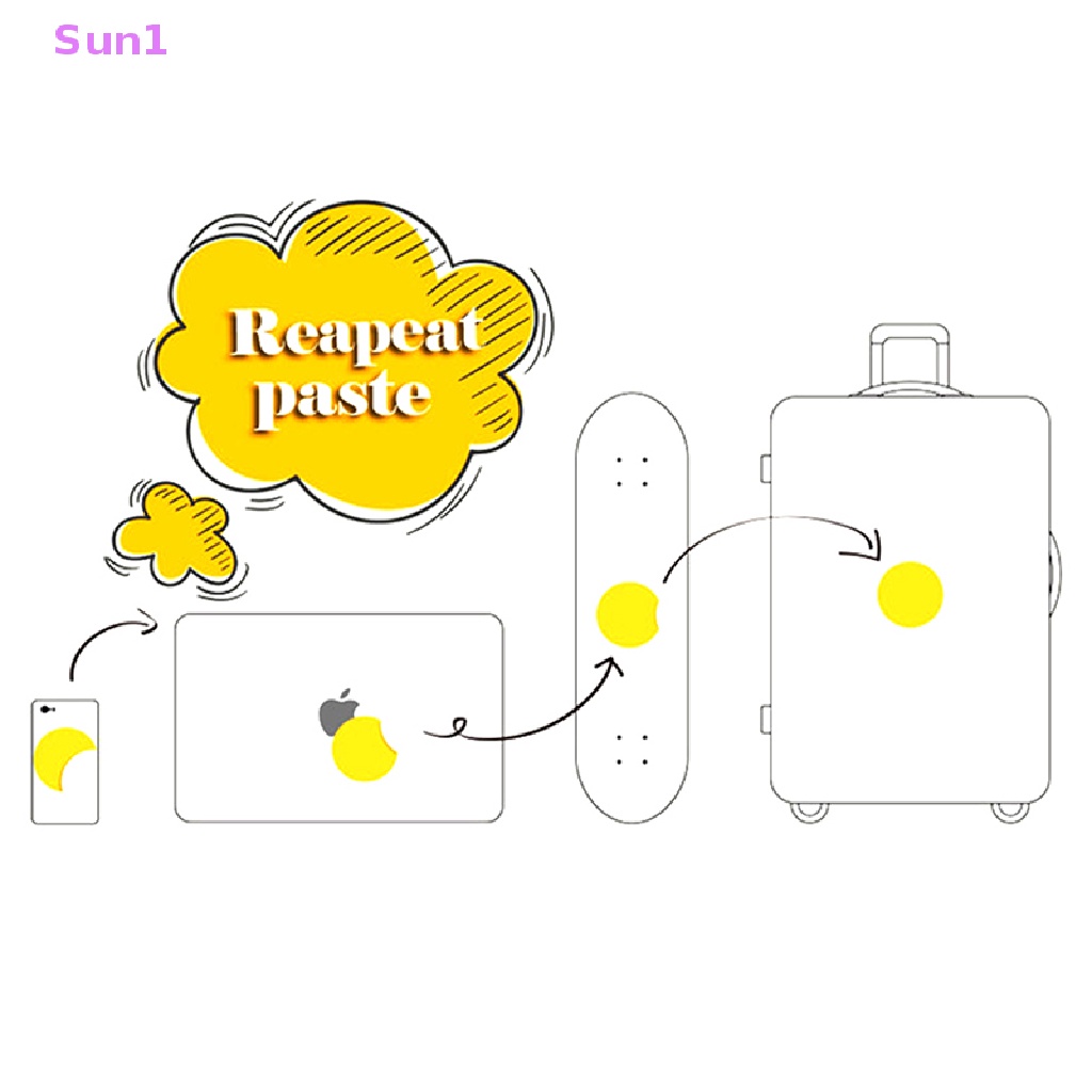 Set 50 Miếng Dán Chống Nước Màu Trắng Đen Cho Laptop iPads Ván Trượt