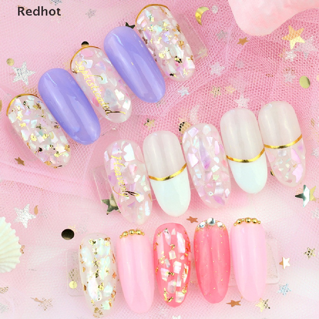 &lt; Redhot &gt; Hộp 50 Móng Tay Giả Trong Suốt Nhám Mờ Dạng Nhấn