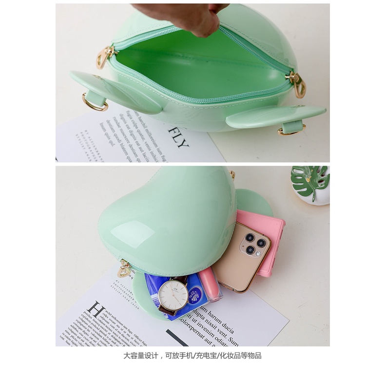 Túi Đeo Chéo Bằng PVC Thiết Kế Hình Tai Chuột Mickey Dễ Thương Giản Dị