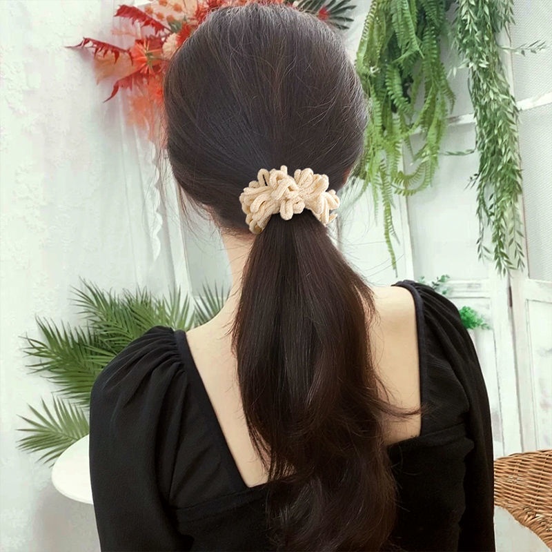 Dây Cột Tóc Lông Nhung Co Giãn Cao Thời Trang Cho Nữ