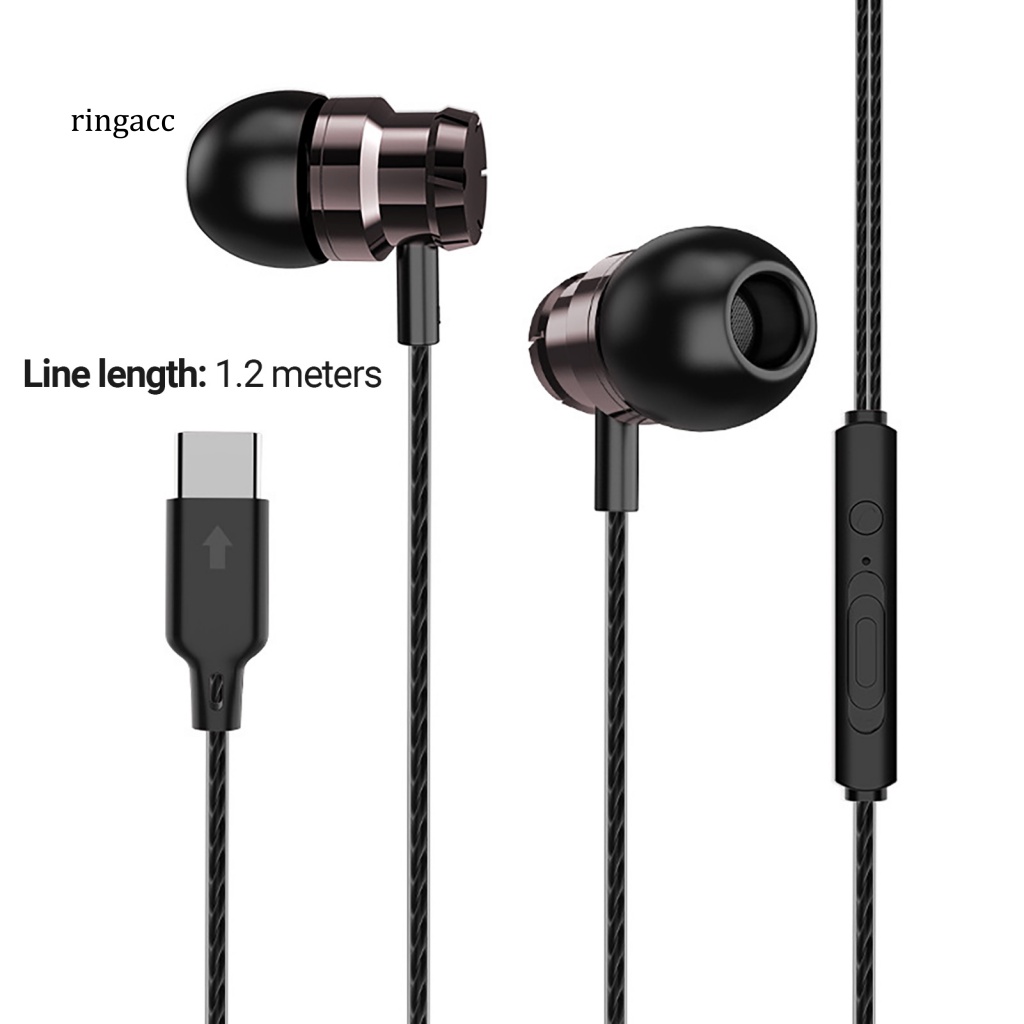 Tai Nghe Nhét Tai Có Dây Giảm Tiếng Ồn Kèm Mic Loại C Cho Điện Thoại Di Động