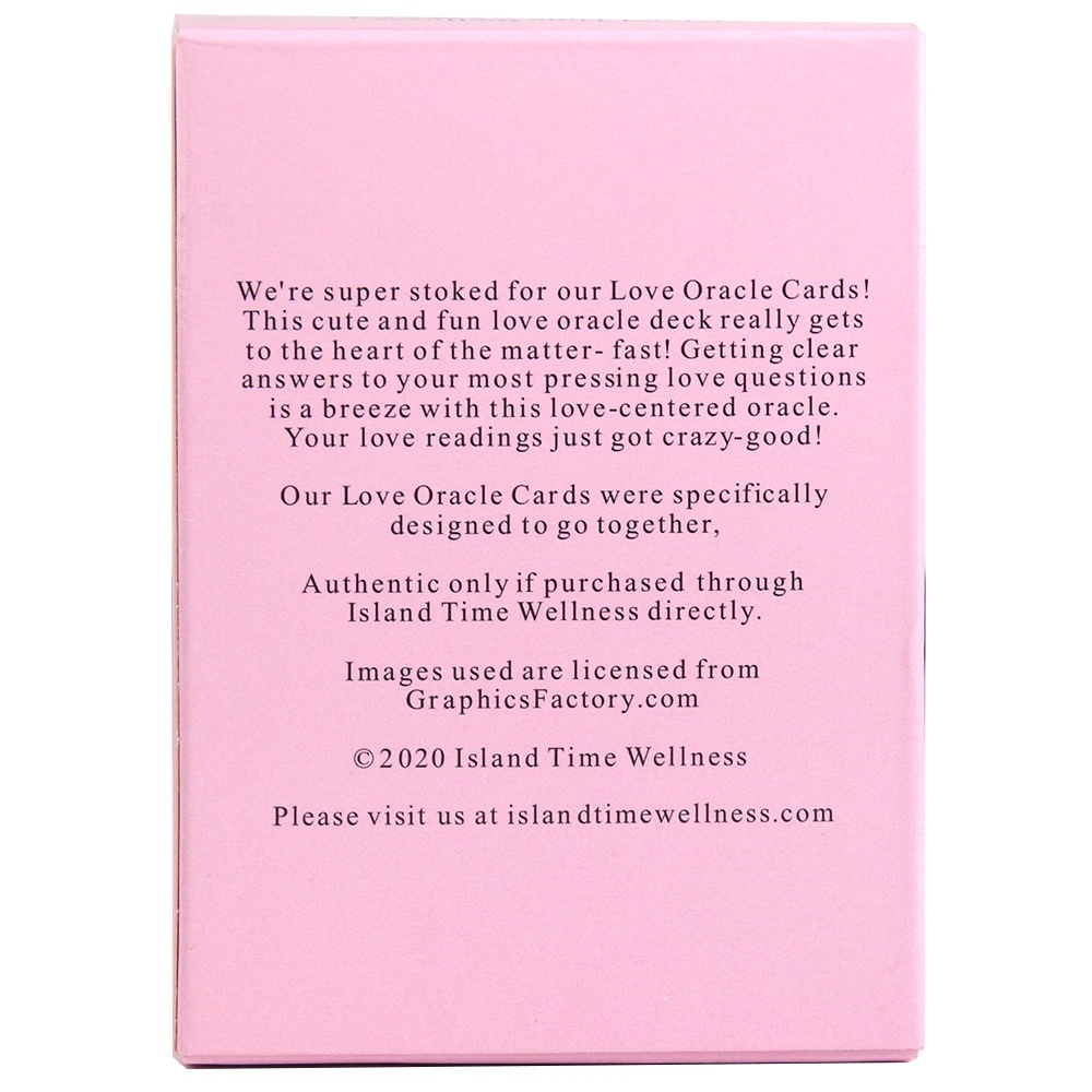 Pink Island Time Love Oracle Cards Tarot Card Divination