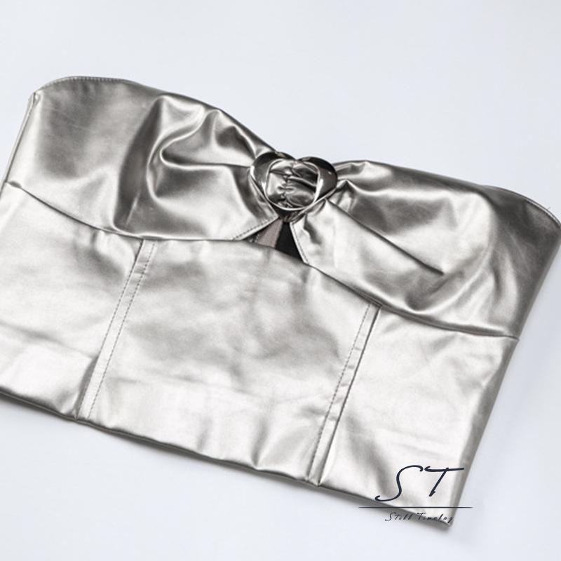 Áo Crop Top Không Tay Hở Lưng Có Khóa Kéo CY03 Thời Trang Mùa Hè Cho Nữ