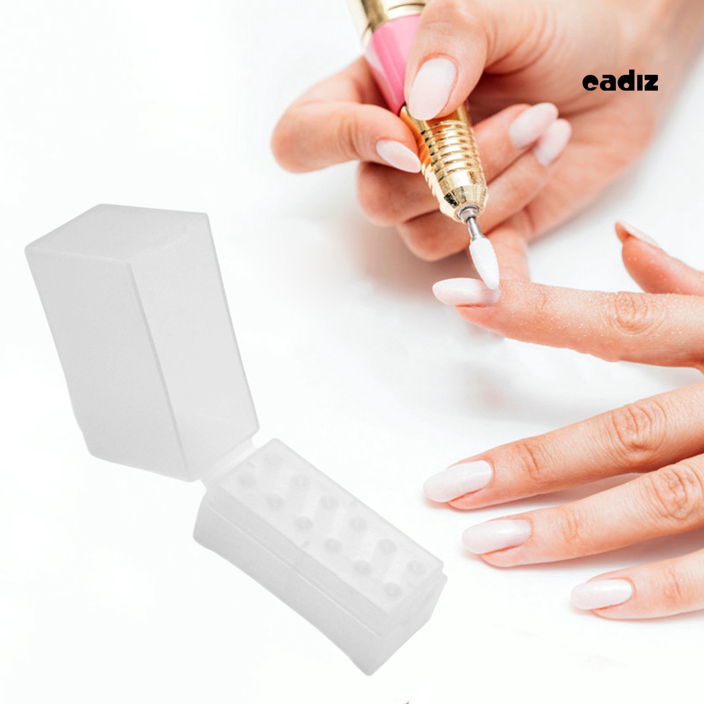 Hộp Đựng Đầu Mài Móng Tay 12 Lỗ Chống Bụi Chống Ẩm Tiện Dụng