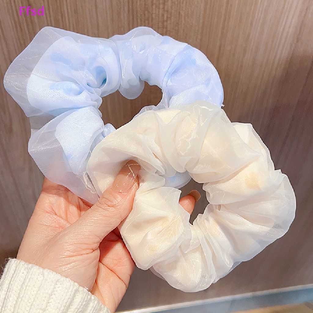 {Ffsd} Dây Cột Tóc Hai Lớp Hình Phô Mai Lớn Với Dây Buộc Tóc Cảm Giác Cao Cấp Thanh Lịch Đa Năng * Hàng Bán Chạy