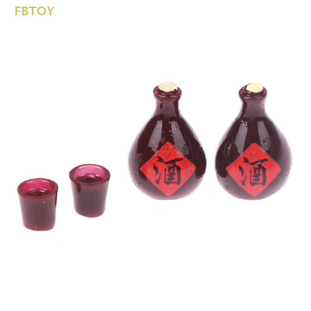 Set 4 Mô Hình Ly Rượu Mini Trang Trí Nhà Búp Bê