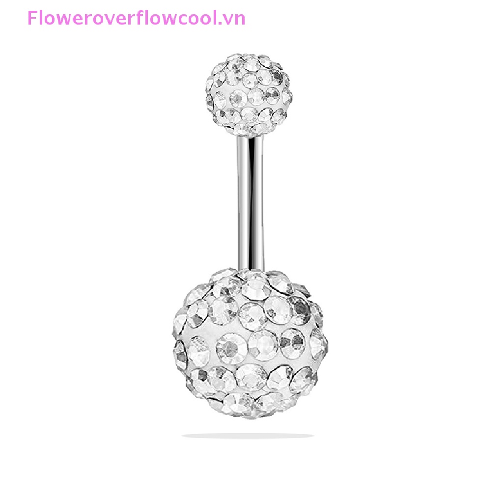 Bộ 12 Khuyên Rốn Đính Đá Pha Lê Thời Trang Cho Nữ