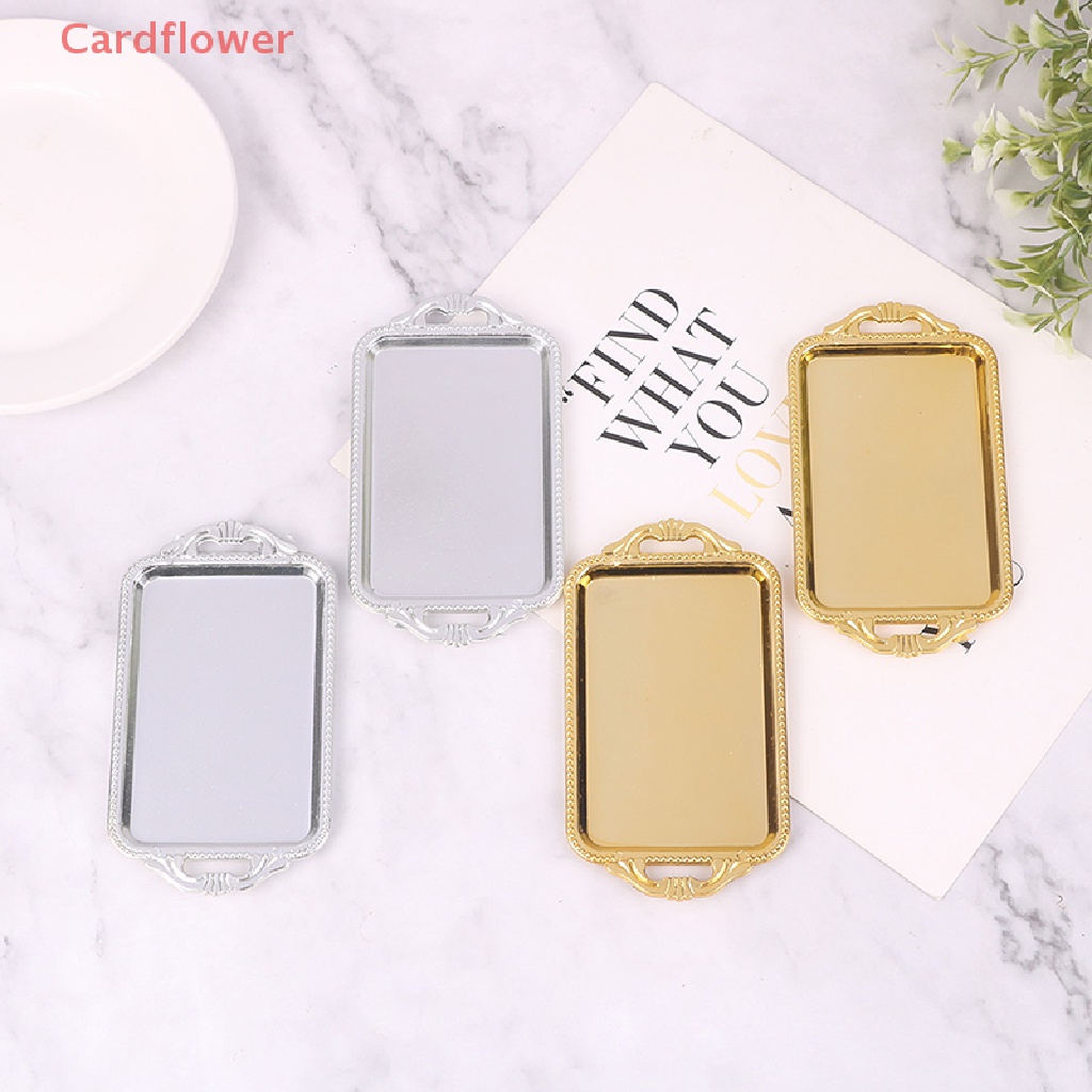 Bộ 2 Khay Trà Mini Bằng Nhựa Dùng Trang Trí Nhà Búp Bê