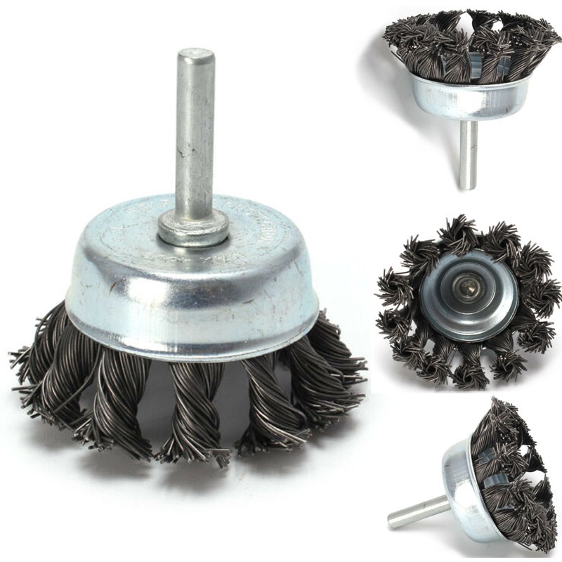 Bàn Chải Dây Kim Loại 2 "Với Trục 1 / 4" Cho Máy Mài Tiện