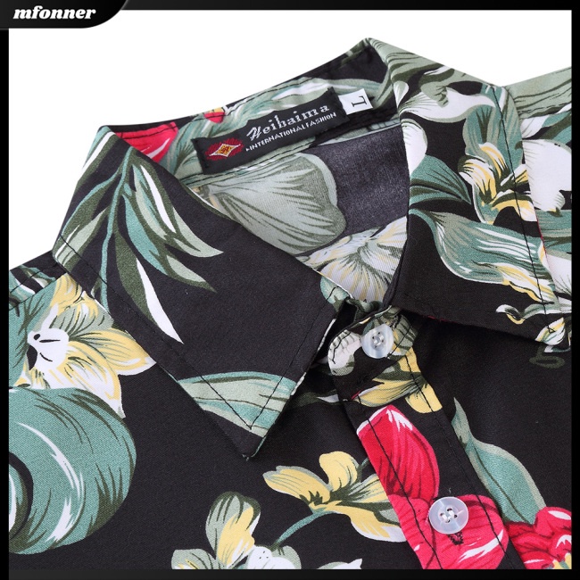 Áo Sơ Mi Ngắn Tay In Hoa Thời Trang Mùa Hè Giản Dị Dành Cho Nữ Và Nam