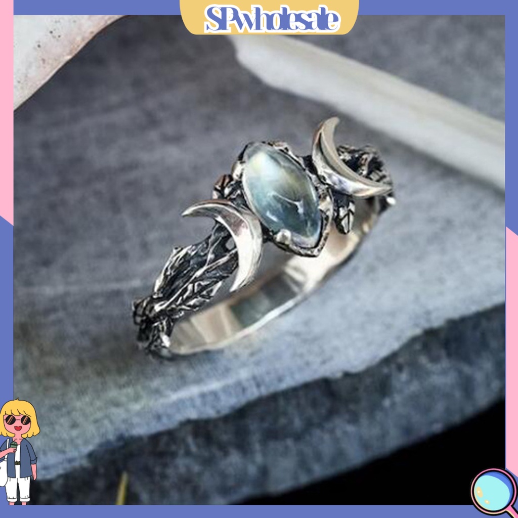 <SPwholesale> Nhẫn Nữ Màu Bạc Tinh Tế Phong Cách Retro Thời Trang Mặc Hàng Ngày