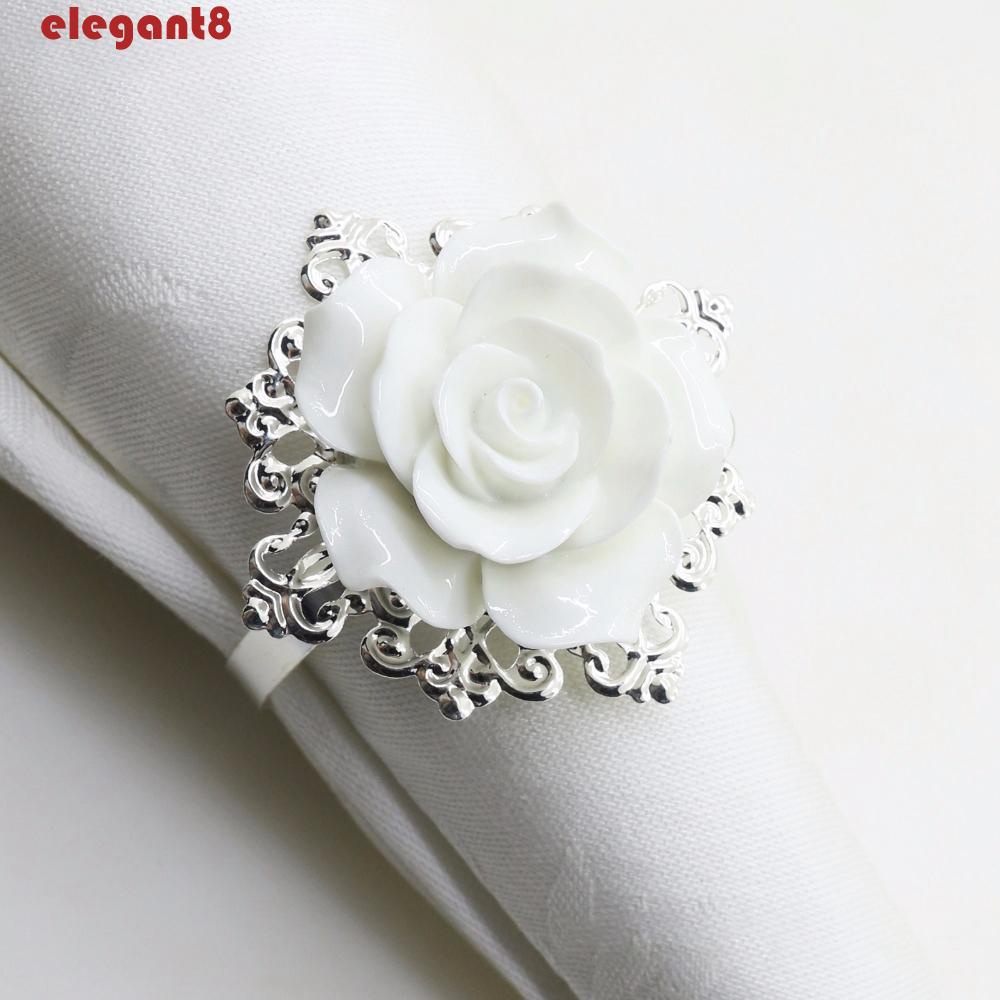 Nhẫn Giữ Khăn Ăn Thiết Kế Tinh Tế Tiện Dụng|Nhẫn Hoa Hồng Thủ Công Trang Trí Tiệc Sinh Nhật / Nhà Bếp / Tiệc Tùng / Kỳ Nghỉ