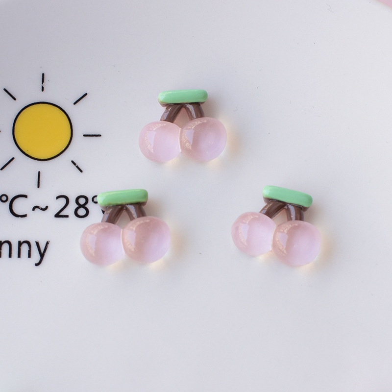 Set 10 Kẹp Tóc Nhựa Trong Suốt Hình Trái Cây Dễ Thương