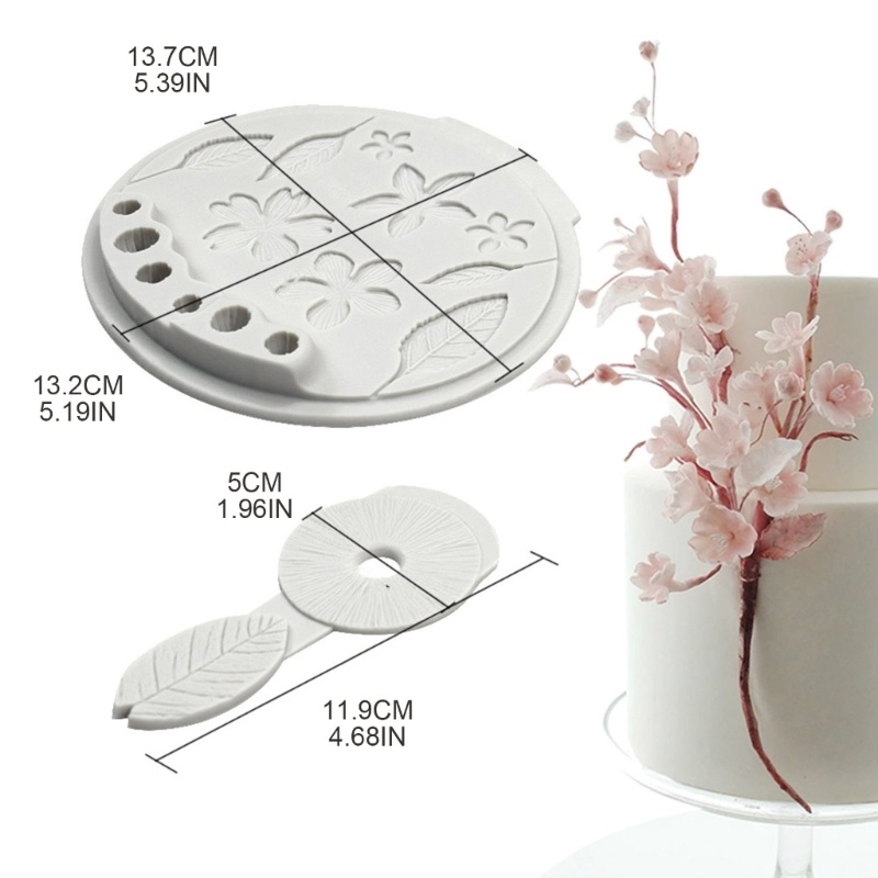 Khuôn Silicone Làm Bánh Hình Cánh Hoa Lá Độc Đáo Tiện Dụng DIY