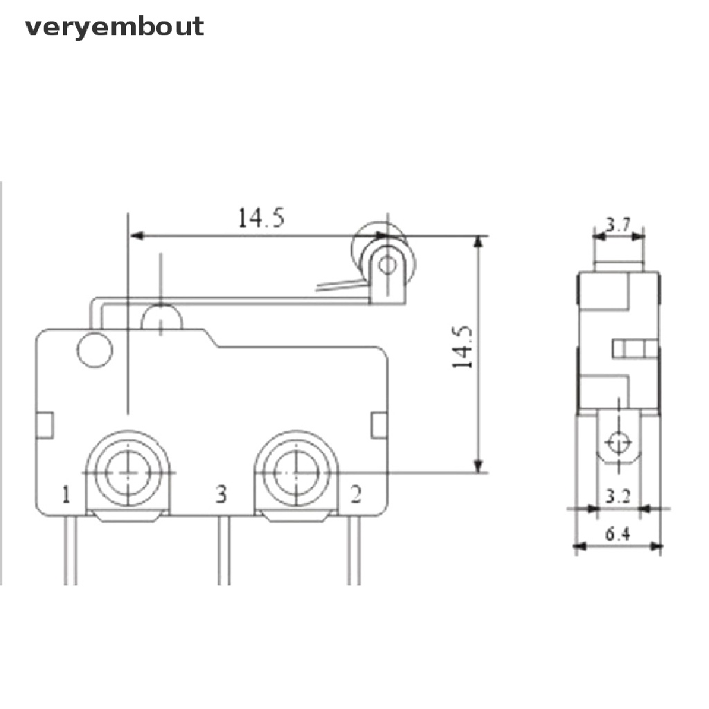 Set 10 Công Tắc Micro KW11-3Z 5A 250V 3 Feet Chuyên Dụng