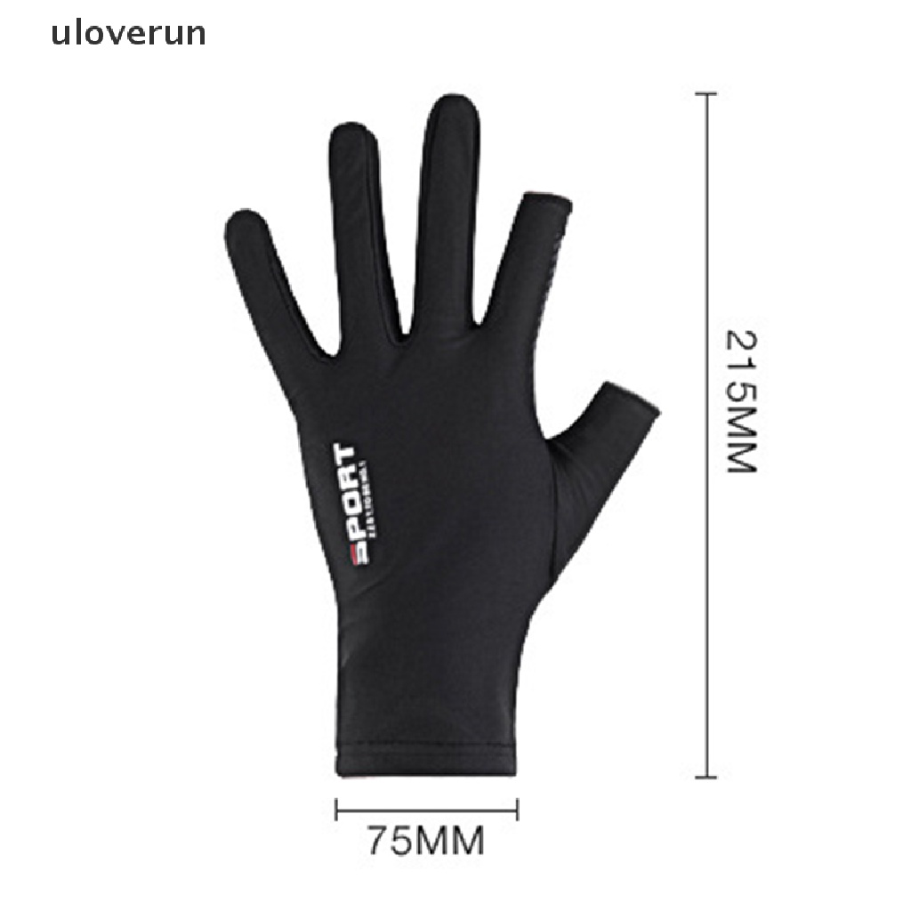 Găng Tay Thể Thao Hở Ngón Bằng Lụa Lạnh Thoải Mái Cho Nam Và Nữ
