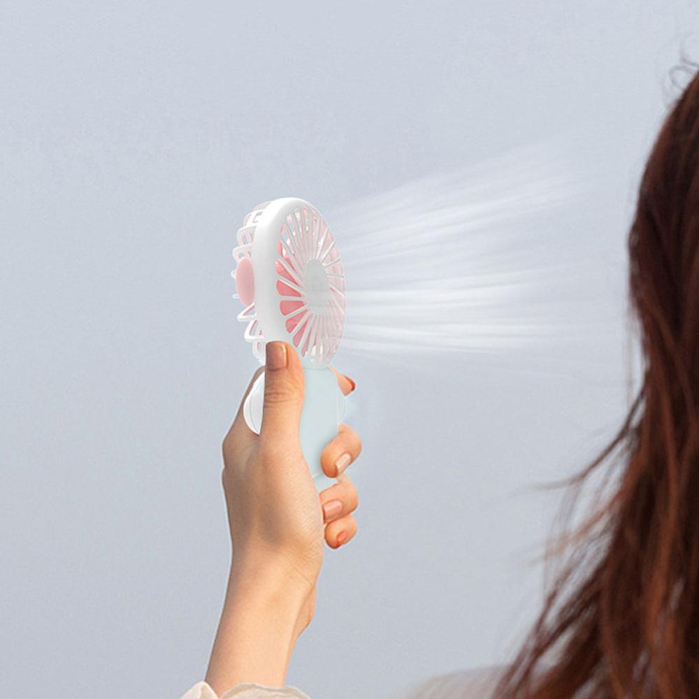 Quạt Mini Cầm Tay 400mah Sạc USB 3 Tốc Độ Kèm Giá Đỡ B6G3 Tiện Dụng