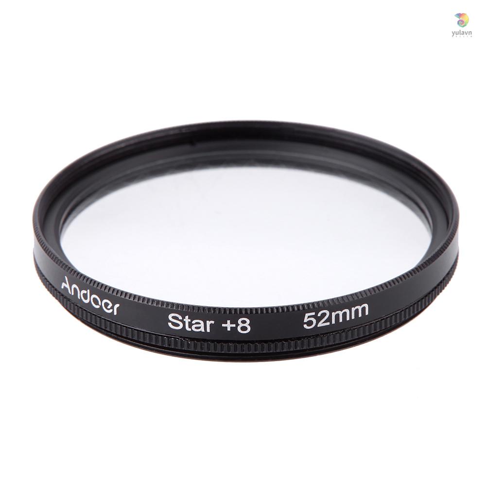 Bộ Kính Lọc Phân Cực Andoer 52mm UV + CPL + 4 + Star 8 Điểm Cho Máy Ảnh Pentax DSLR