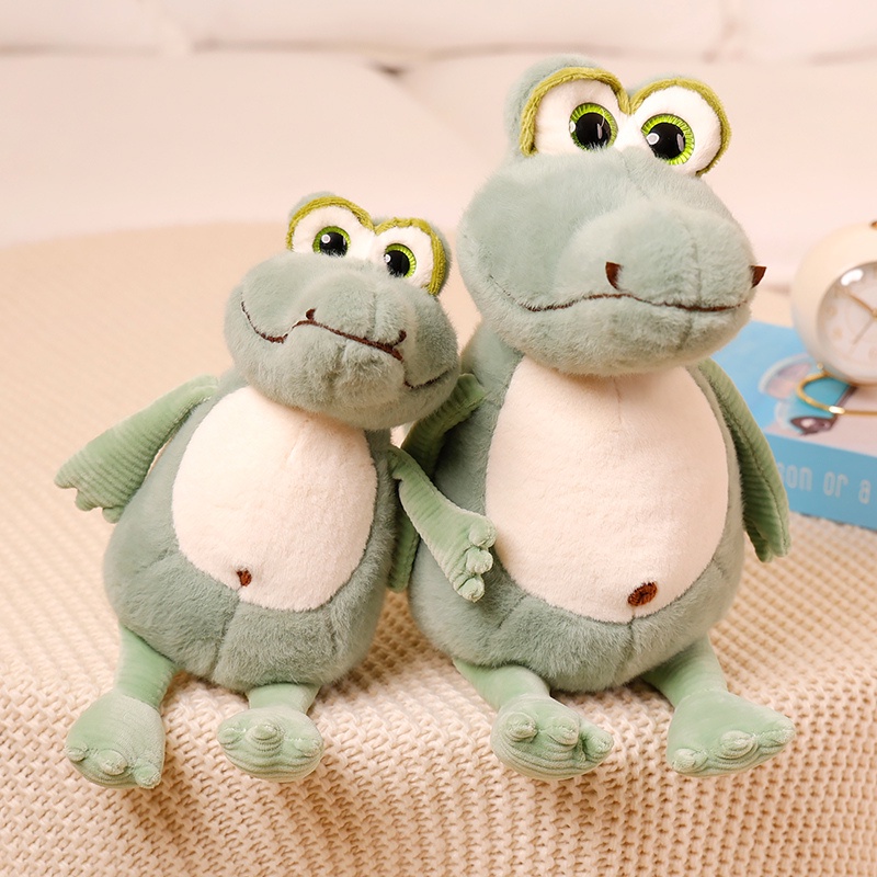 Đồ chơi nhồi bông Hình Cá Sấu Mắt To 40cm Màu Xanh Lá Dễ Thương Cho Bé