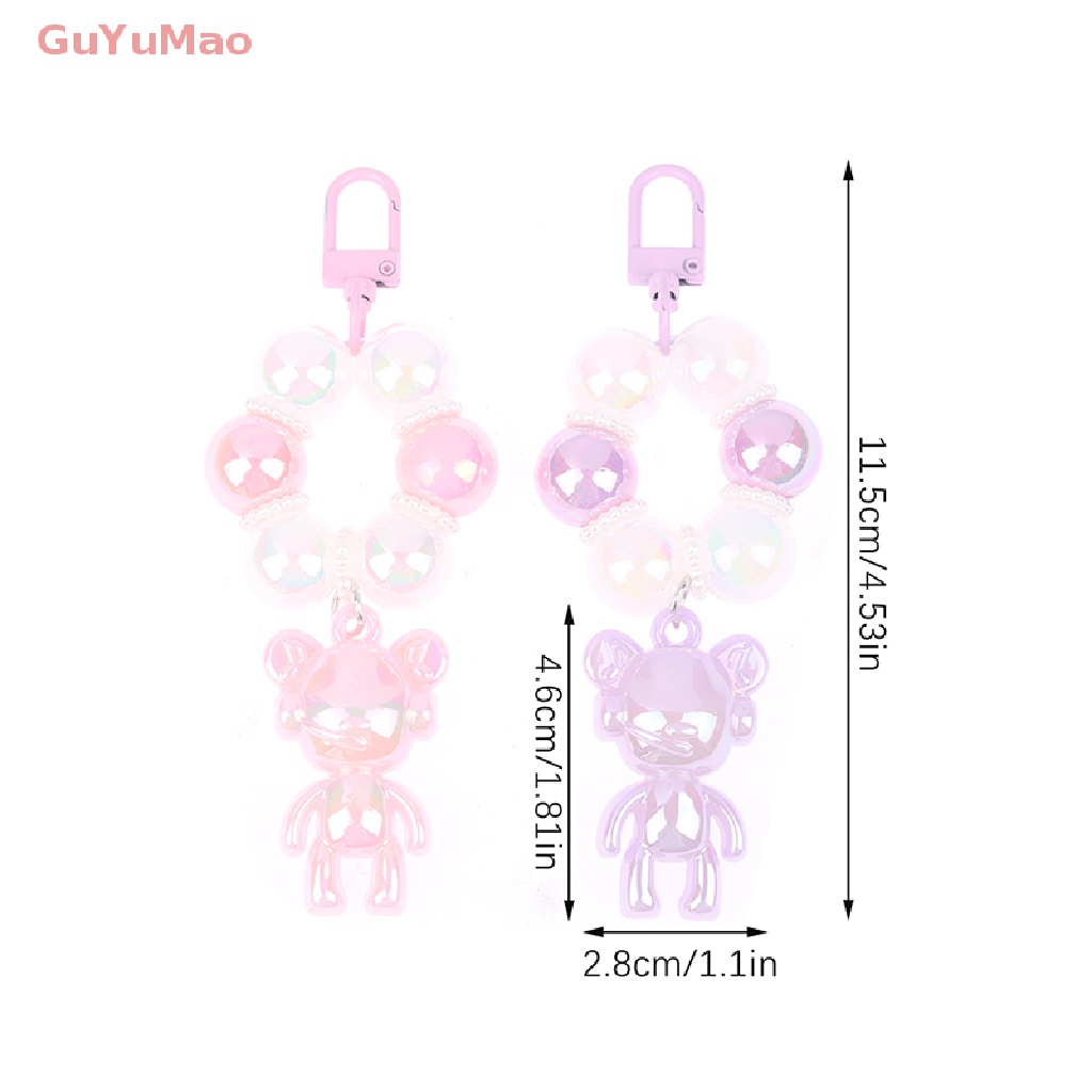 1 Móc Khóa Hình Gấu Hoạt Hình Lấp Lánh Cho Cặp Đôi PRTA