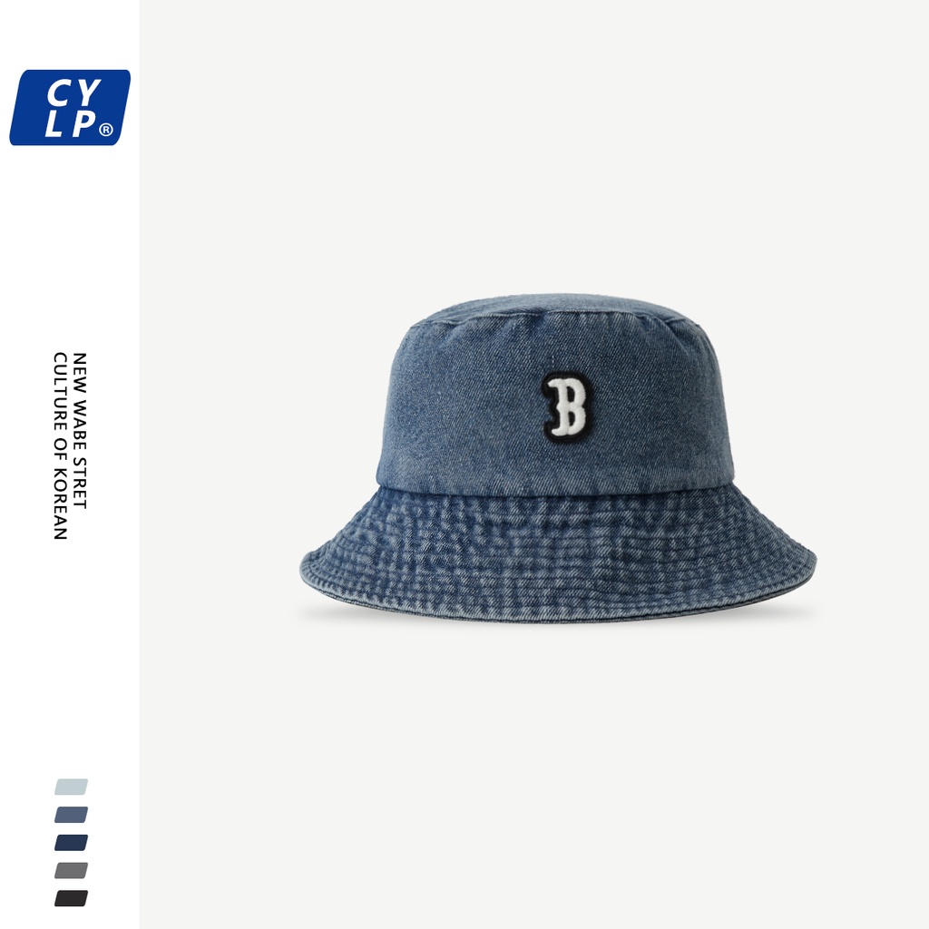 Nón Tai Bèo Denim In Chữ B Phong Cách Đường Phố Hàn Quốc Thời Trang Xuân Hè Cho Nam Và Nữ