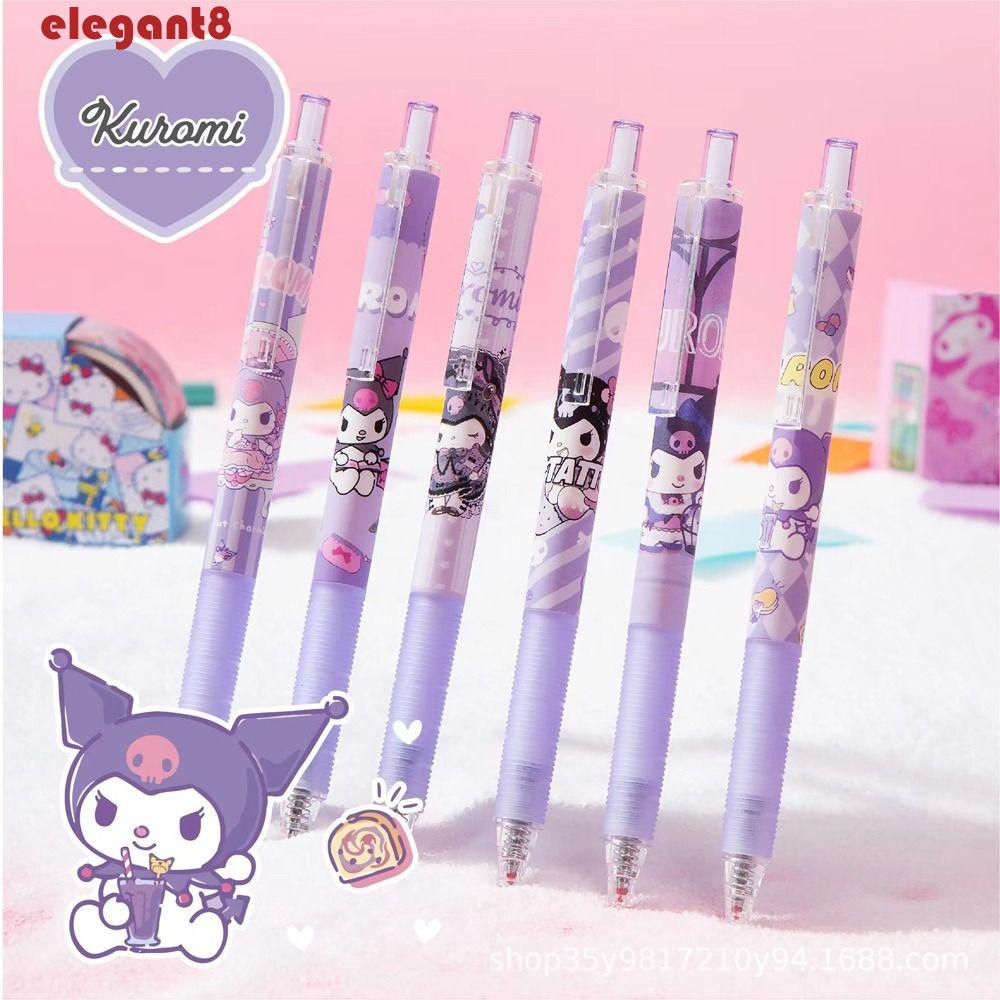 Set 6 Bút Bi Đen Kiểu Dáng Hoạt Hình Dễ Thương