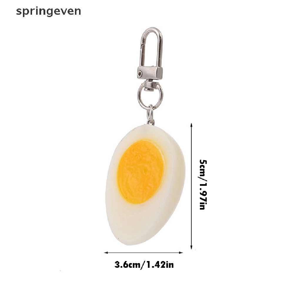 Móc Khóa Hình Quả Trứng Luộc Bằng PVC Dễ Thương