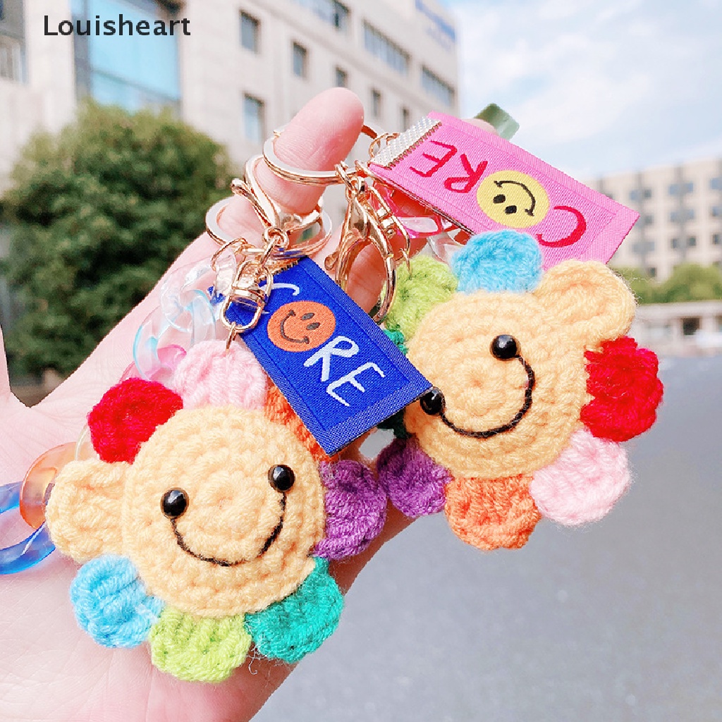 Louisheart Móc Chìa Khóa Hình Hoa Hướng Dương Đan Len Thủ Công Sáng Tạo Cho Nam Và Nữ TFG