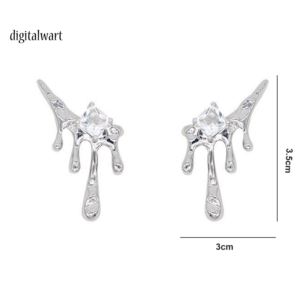 Kỹ Thuật Số| 1 Đôi Bông Tai Đính Đá Zircon Hình Giọt Nước Thời Trang Dành Cho Nữ