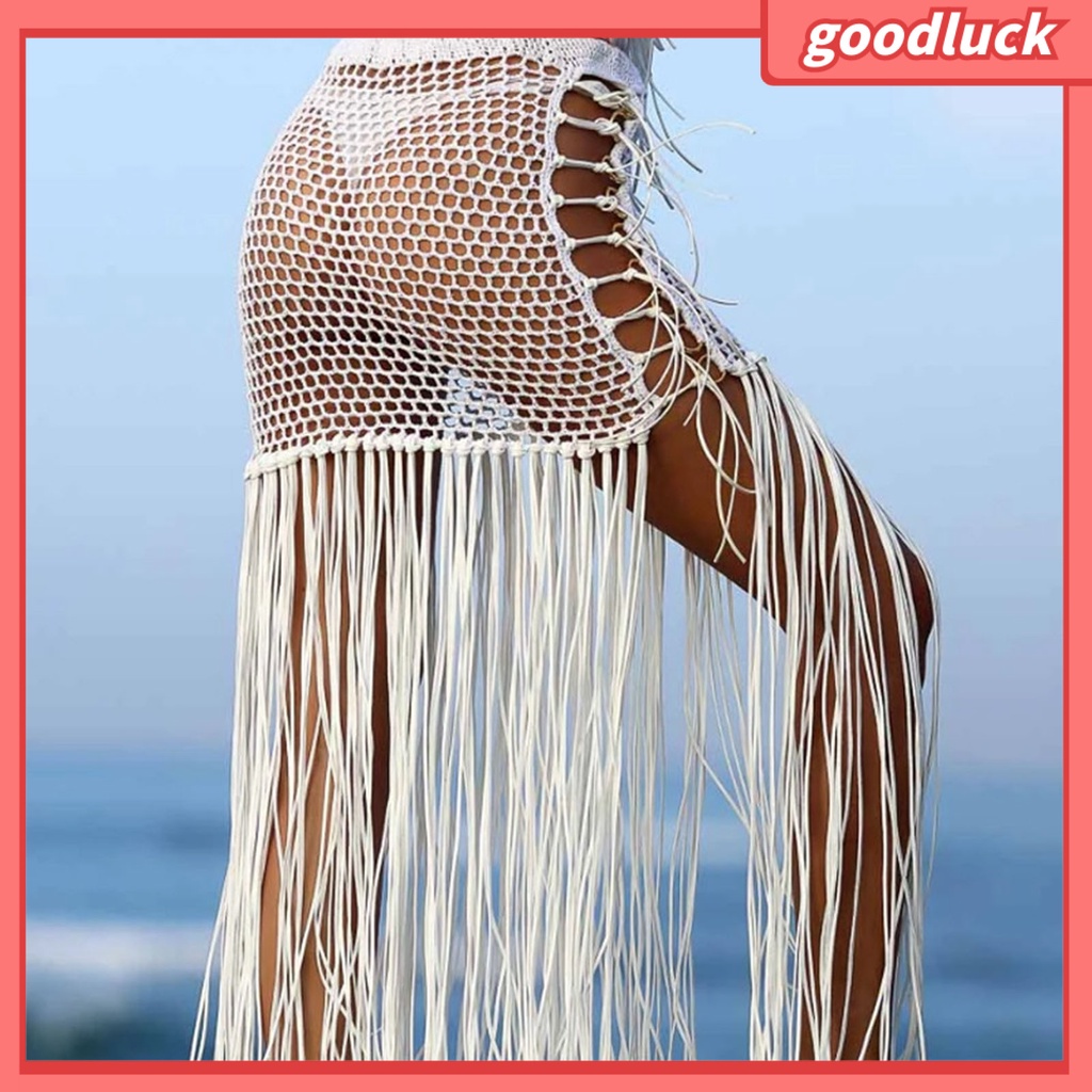 [GUC] Khăn Quấn Bãi Biển Thiết Kế Đan Móc Thoáng Khí Quyến Rũ Cho Hoạt Động Ngoài Trời