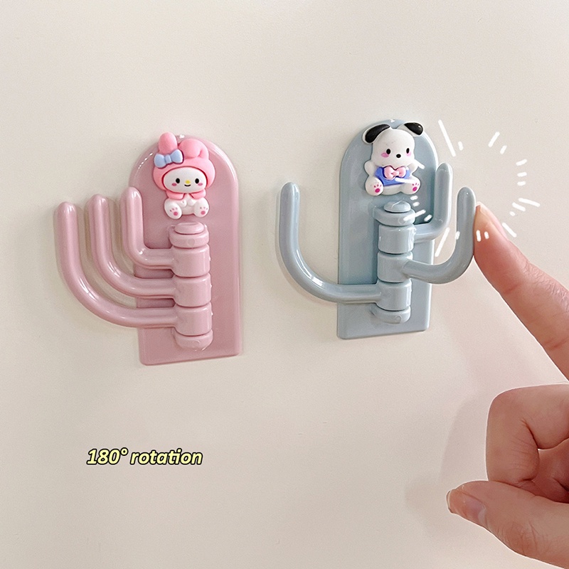 Móc Treo Chìa Khóa Gắn Tường Không Cần Khoan Họa Tiết Hoạt Hình Sáng Tạo Cho Học Sinh